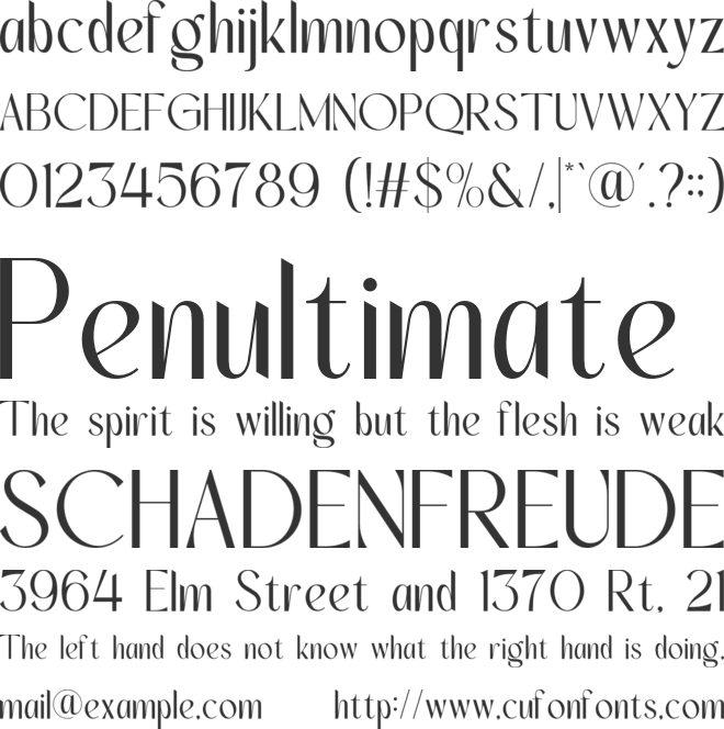 Rodane font preview
