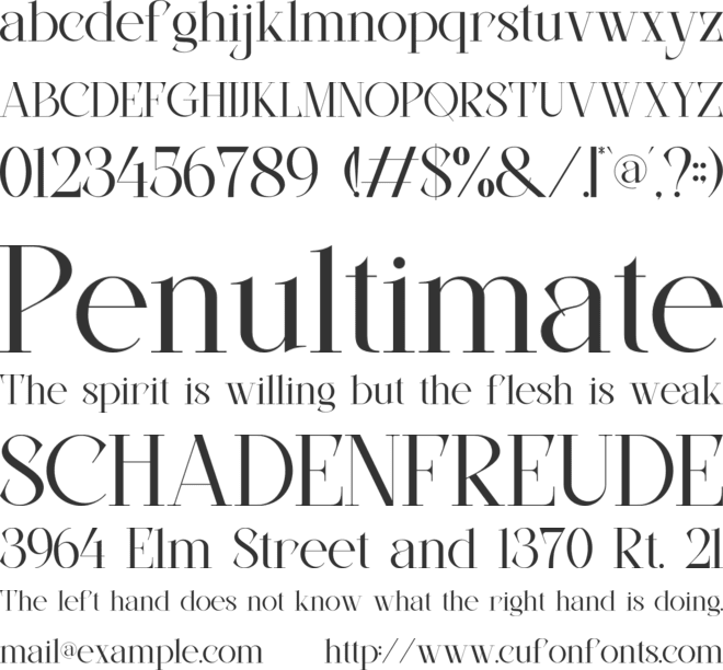 Frolase font preview