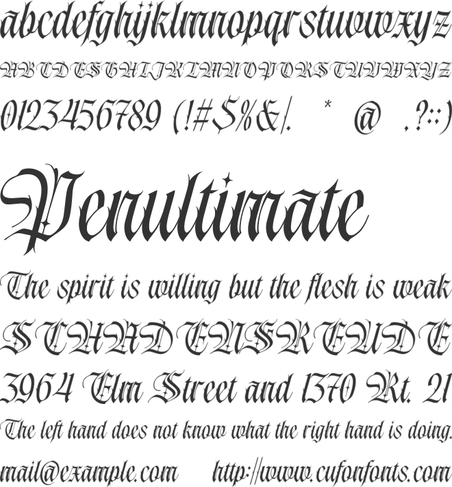 Sacra Spina font preview