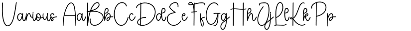 Various font