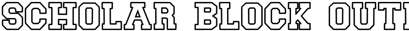 Scholar Block Outline font download