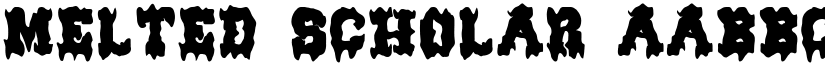 Melted Scholar font