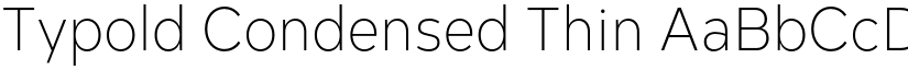 Typold Condensed Thin font
