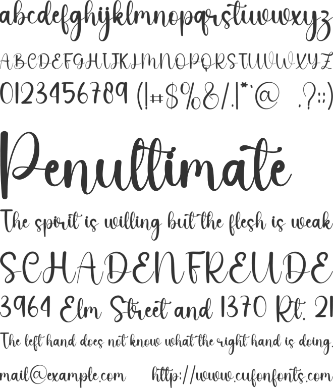 Christmas Glamour font preview