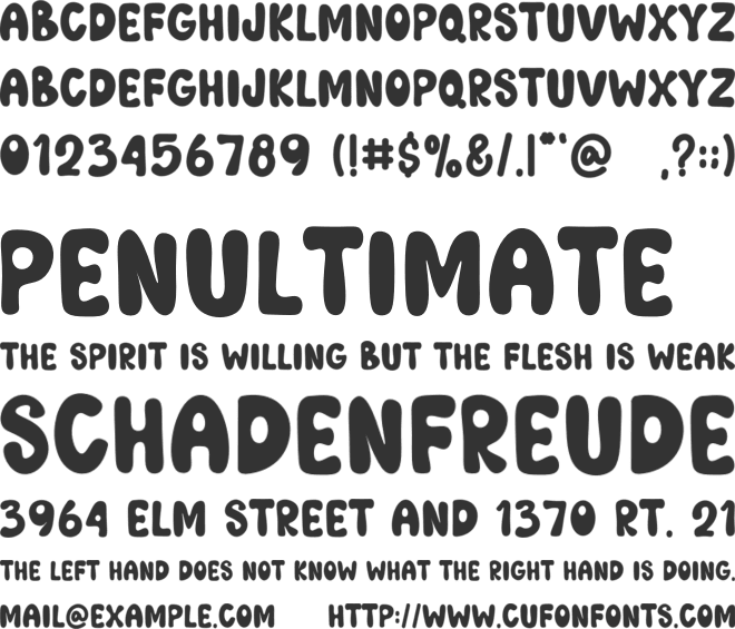 Bubble Craft font preview