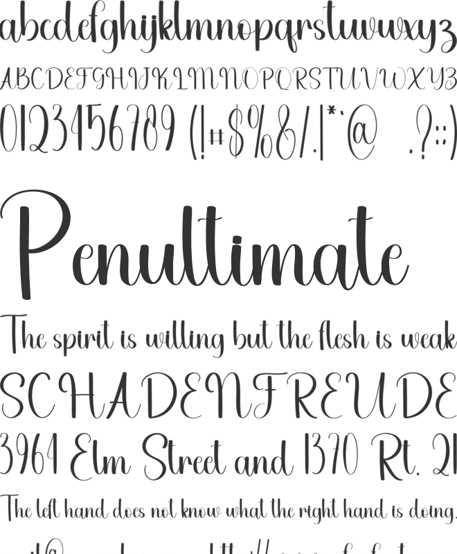 Underline Pillow font preview
