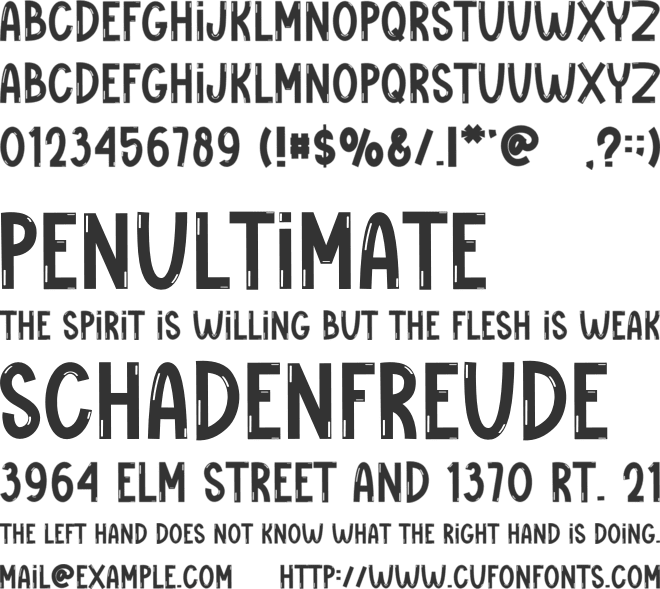 Minute Time font preview