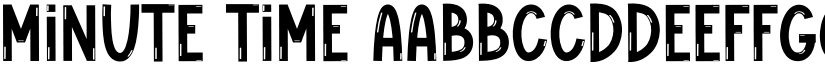 Minute Time font
