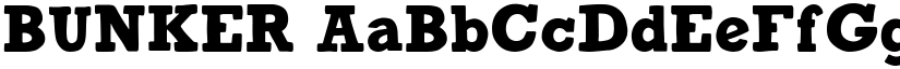 BUNKER font