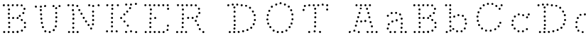 BUNKER DOT font