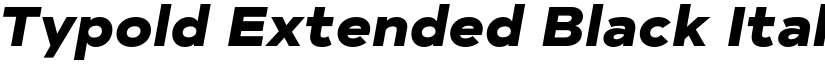 Typold Extended Black Italic font