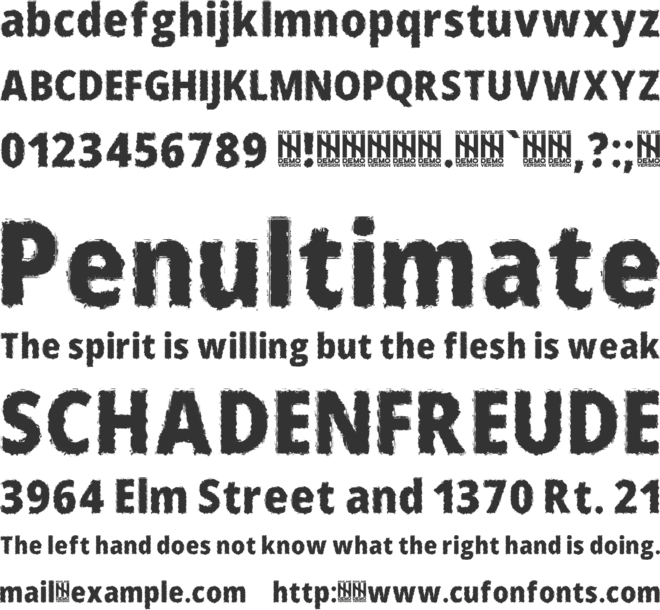Rottingham Decay font preview