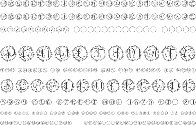 Aurielle Monogram font preview