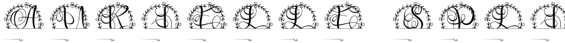 Aurielle Split Monogram font