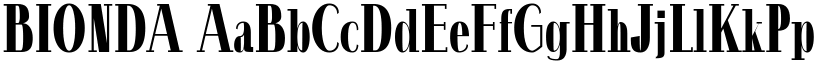 BIONDA font