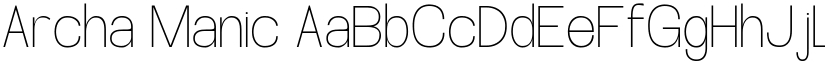 Archa Manic font