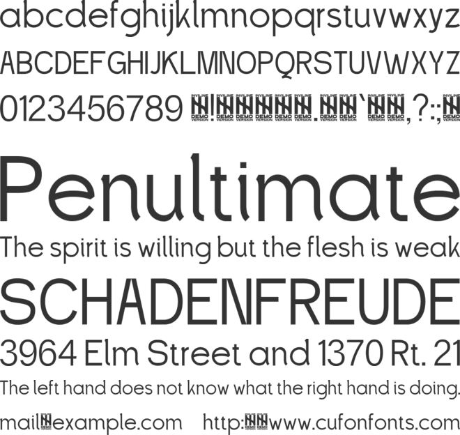 Kontrue font preview