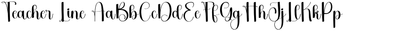 Teacher Line font