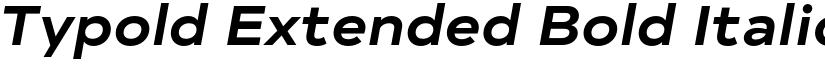 Typold Extended Bold Italic font