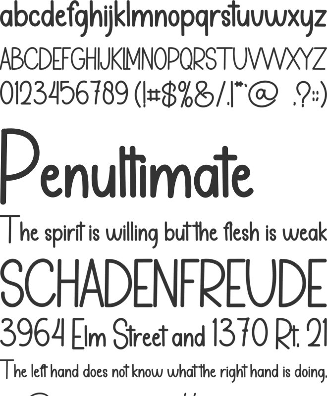 Simple Approach font preview