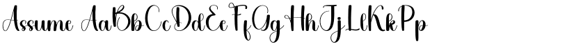 Assume font