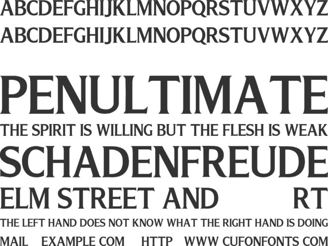 Exorcist Caps font preview