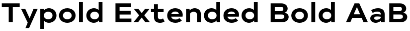 Typold Extended Bold font