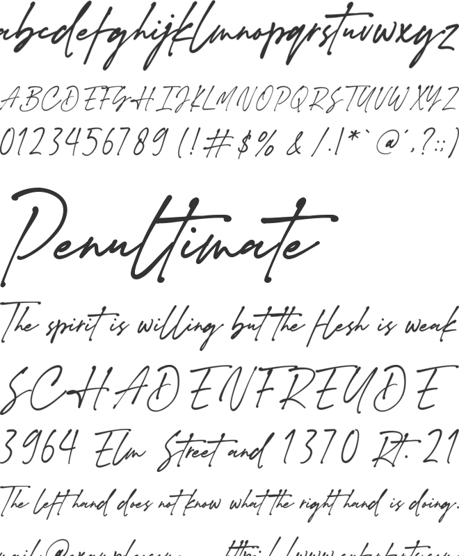 Majority Reminder font preview