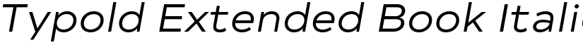 Typold Extended Book Italic font