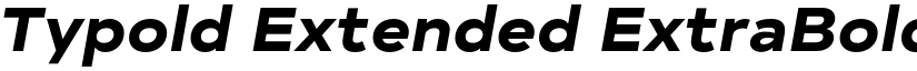 Typold Extended ExtraBold Italic font
