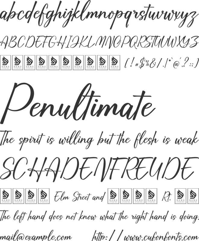 Blessing Blues font preview