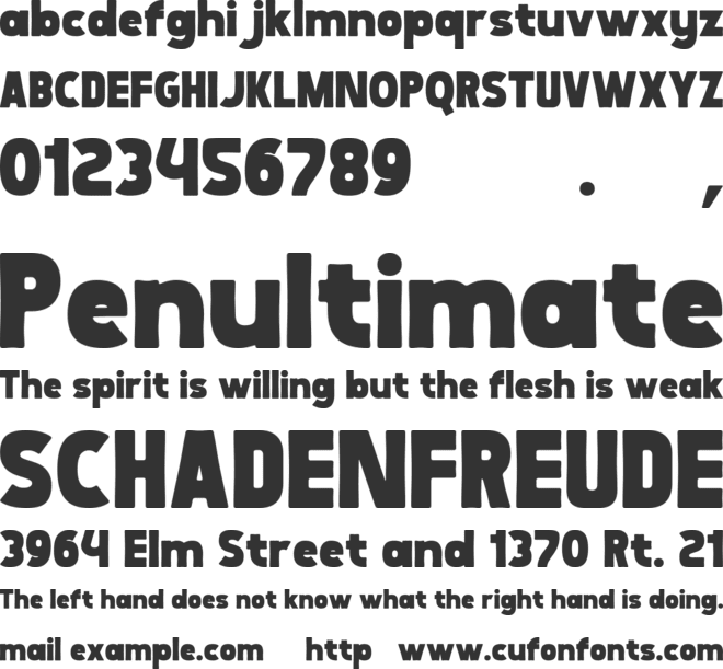 Boldric font preview