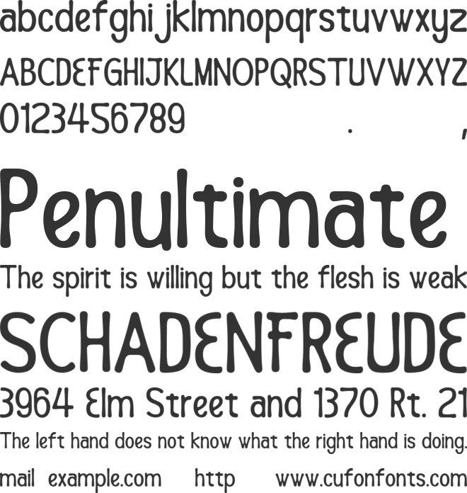 Calm Notes font preview