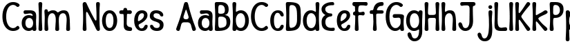 Calm Notes font download