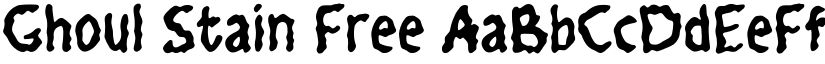 Ghoul Stain Free font