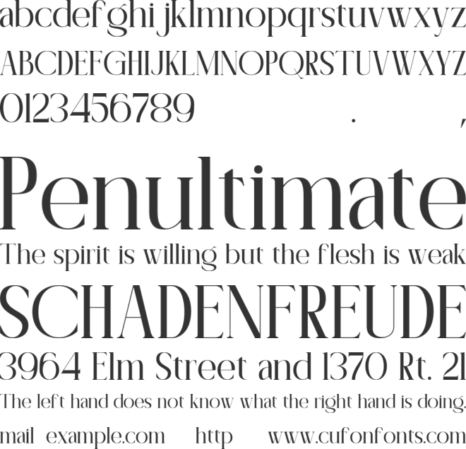 Calivorne font preview