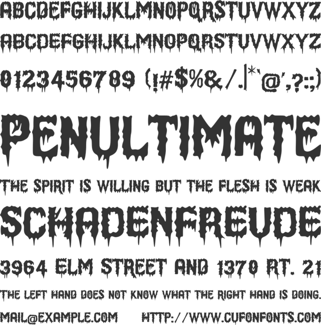 Barth Gone Free font preview