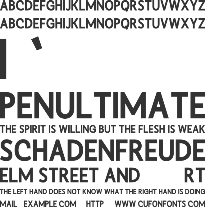 Ceindertail font preview