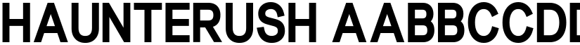 Haunterush font