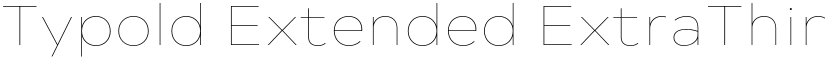 Typold Extended ExtraThin font