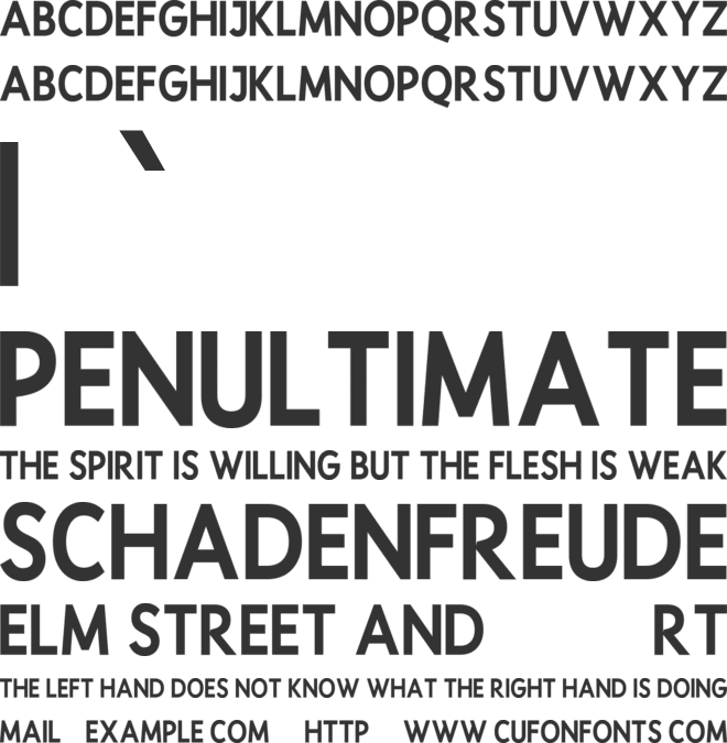Phantom Marker font preview