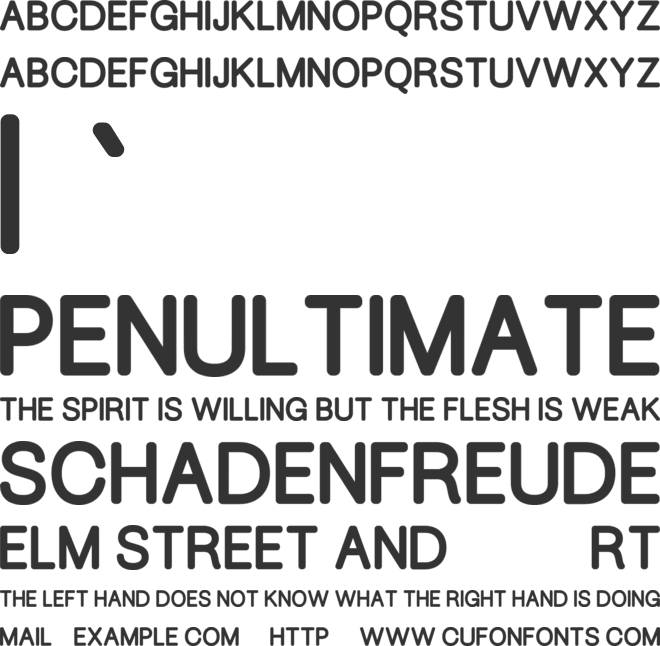 Mistlink font preview