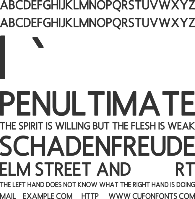 Snowglint font preview