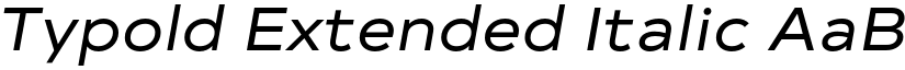 Typold Extended Italic font