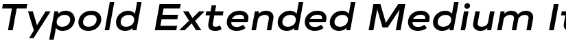 Typold Extended Medium Italic font