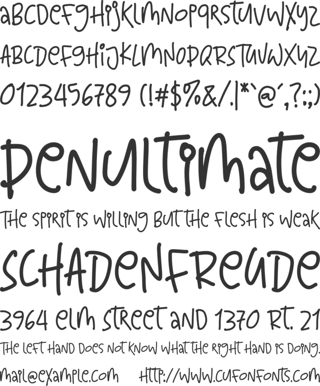 Kindly Crunch font preview