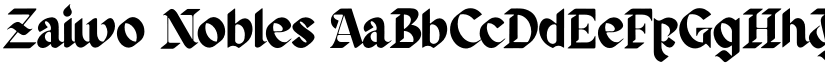 Zaiwo Nobles font download