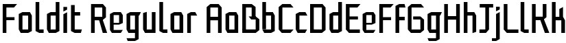 Foldit Regular font