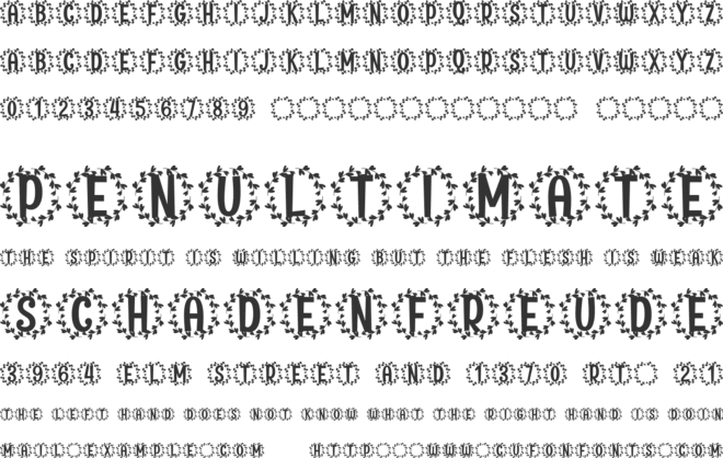 Cavallier Monogram font preview