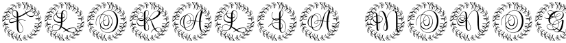 Floralia Monogram font